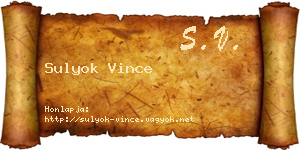 Sulyok Vince névjegykártya